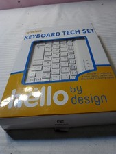 hello by design Wireless Keyboard for Tablets/Phones, White Battery picture