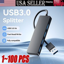 4 Port USB 3.0 Splitter Multi Adapter 5Gbps High Speed For PC Desktop Laptop LOT picture