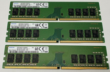 Lot of 3 Samsung 8GB 1Rx8 PC4-2666V-UA2-11 PH M378A1K43DB2-CTD Desktop Ram KD281 picture