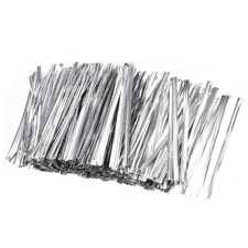 Long Strong Twist Ties 4 Inches Quality Plastic Closure Tie Silvery 500pcs picture