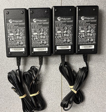 LOT OF 4 PolyCom  PSC18U-480 AC Power Adapter 48V with Power Cords picture
