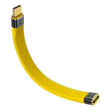 Duttek Short USB C Extension Cable 40Gbps, Type C Male to 13 cm, Yellow picture
