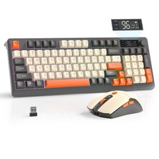 FREEWOLF T96 Smart Display Wireless Gaming Keyboard and Mouse Comb, 94Key LED... picture