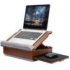 Wooden Tilting Lap Desk for Writing, Drawing, Laptop Work, and More, Height Adju picture