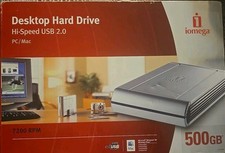 Iomega 500GB Desktop Silver Hi-Speed USB 2.0 External Hard Drive PC 7200 RPM New picture