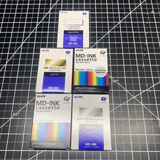 Lot of 5 Alps MD Printer Gold Metallic Ink Cartridge MDC-METG Silver White picture