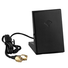 PC WiFi Wireless Antenna Rotatable Aerial Panel RP-SMA Male Cable Magnetic Stand picture