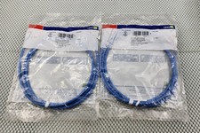 NEW Leviton eXtreme Slimline Cat 6 Patch Cord 5 Ft. Long Blue 6D460-5L (2 PACK) picture