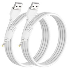 2 Pcs USB to DC Power Cable 2.5x0.7mm, 5V 1A for LED Lights, 1 M/3Ft, White picture