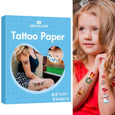 Printable Temporary Tattoo Paper for LASER Printer 5 Sheets Transfer Decal Paper picture