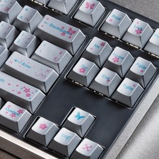PBT Spring in Full Bloom Keyboard Keycaps Metallic Texture Cherry Profile for MX picture