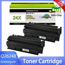 2PK Q2624X 24X Black Toner Cartridge Compatible For HP LaserJet 1150 Printer picture