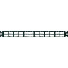 Panduit CPP48HDWBLY 48-Port Flat High-Density Patch Panel, Black 1 RU picture