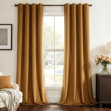 Velvet Blackout Curtains 96 Inch Long,Room 52