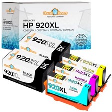 920XL Fits HP 920XL Black Cyan Magenta Yellow Ink Cartridges HP OfficeJet Lot picture