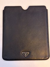 PRADA iPad Case Safiano leather Black Authentic 10x 8  Barely Used picture