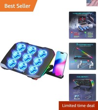 Versatile Laptop Cooling Stand for 12-17 Inch with Phone Holder & LED Lighting picture