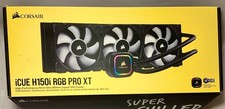 Corsair iCUE H150i RGB PRO XT Liquid CPU Cooler Three 120mm RGB Fans Black picture