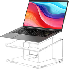 Acrylic Laptop Stand for Desk, Laptop Riser for 10-15.6 Inch Laptops, Ergonomic picture