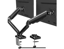 Dual Monitor up to 32 inches and 19.8 lbs per Screen, Pneumatic Arm Desk Moun... picture
