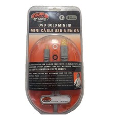 Geek Squad USB Gold Mini B Cable 6 Feet 4 Pin picture