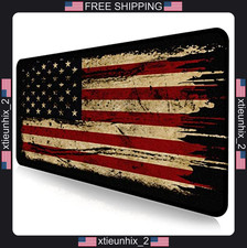 Extended Gaming Mouse Pad American Flag 35.4x15.7 inches Waterproof Desk Mat picture