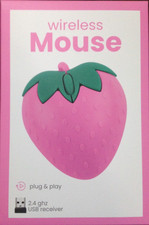 Vivitar, Wireless Strawberry Mouse, 2.4GHz, USB Receiver, Ergonomic Design, New picture