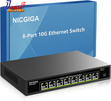 8 Port 10G Ethernet Switch Unmanaged with 8X 10Gb Base-T Ports NICGIGA 10Gbp picture