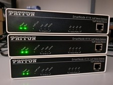 LOT of 3 - Patton SmartNode 4114 VoIP Media Gateways (with power cords) picture