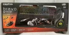 Tzumi Alpha Gaming Bravo Group 4 Pc Set Keyboard Headset Mouse Mat  picture