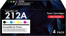 212A Toner Cartridges 4 Pack With Chip Black Yellow Cyan Magenta Color picture