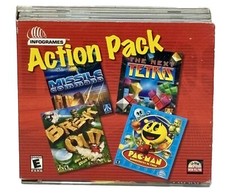 Action Pack Computer Games CD ROM Pac-Man Break Out Tetris Infogrames (4) picture