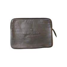 Kate Spade Spencer Laptop Sleeve Case Black Leather Padded Computer Pouch picture