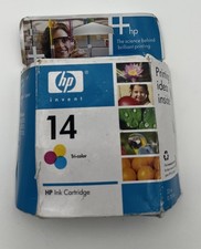 Genuine HP 14 Tri-Color Ink Cartridge C5010DN Factory Sealed Expired 2008 picture