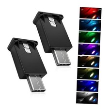 Sun Walker 2 PCS USB Type C LED Ambient Light, 8 Colors RGB Car Ambient Lights picture