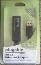 Plugable USB3-E1000 USB 3.0 Gigabit Ethernet LAN Network Adapter Switch SEALED picture