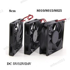 DC 5/12v 24V 8cm 8010 8015 8025 3/4pin Brushless Cooling Fan Heatsink Radiator picture