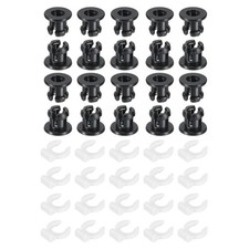 20 Set 3D Printer Tube Coupler Set Joint Connector 10mm OD x 4mm ID, Black/White picture