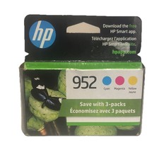 HP 952 3-PACK Cyan Magenta and Yellow Ink Cartridges N9K27AN - Genuine - CMY picture
