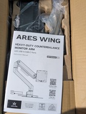 Ares Wing Heavy Duty Counterbalance Flat/Curved Monitor Arm USB-C Max 49