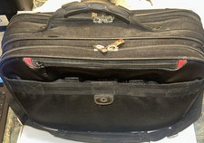Wenger Mainframe 16in Padded Nylon Laptop Briefcase Case Bag Black, used picture