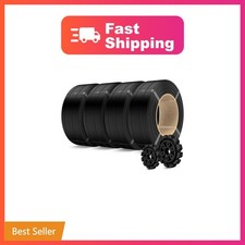 SUNLU PLA+2.0 3D Printer Filament Refill 1.75mm, 4KG, 1KG/Roll, Black*4 | Hig... picture