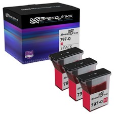 3pk For Pitney Bowes Fluorescent Red 797-0 inkjet cartridge for use in K700 picture