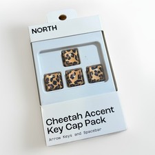 NEW North Key Cap Pack Cheetah Accent Print Arrow Keys and Spacebar picture