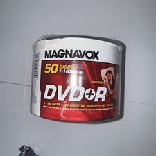 MAGNAVOX DVD+R NEW SEALED 50 PACK CAKE BOX 4.7 GB 120 MIN. DISC  picture