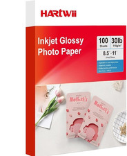 Hartwii 115gsm Thin Glossy Photo Paper 100 Sheets 8.5x11 Inches,Inkjet Printi picture