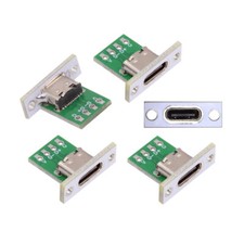Cablecy 5pcs/set DIY OEM Type C Female Socket Connector Panel Mount Type USB 2.0 picture