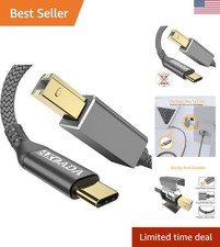 5ft USB B to USB C Printer Cable - High-Speed Connection for Multiple Devices picture
