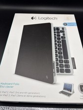 Logitech Keyboard Folio Bluetooth Case iPad 2 3rd 4th Gen White picture