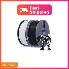 SUNLU PLA 3D Printer Filament, Black and White, 2-Pack, 2KG Total | PLA Filam... picture